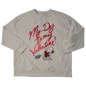 Character Women's Valentine's Day Crew Neck Sweatshirt - Snoopy